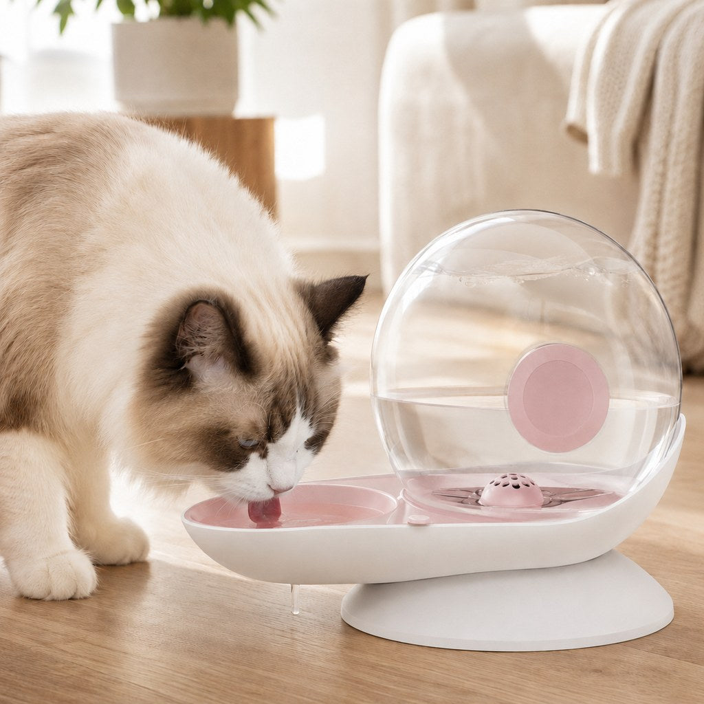 Gravity Pet Waterer 2.8L – No-Plug Auto Refill