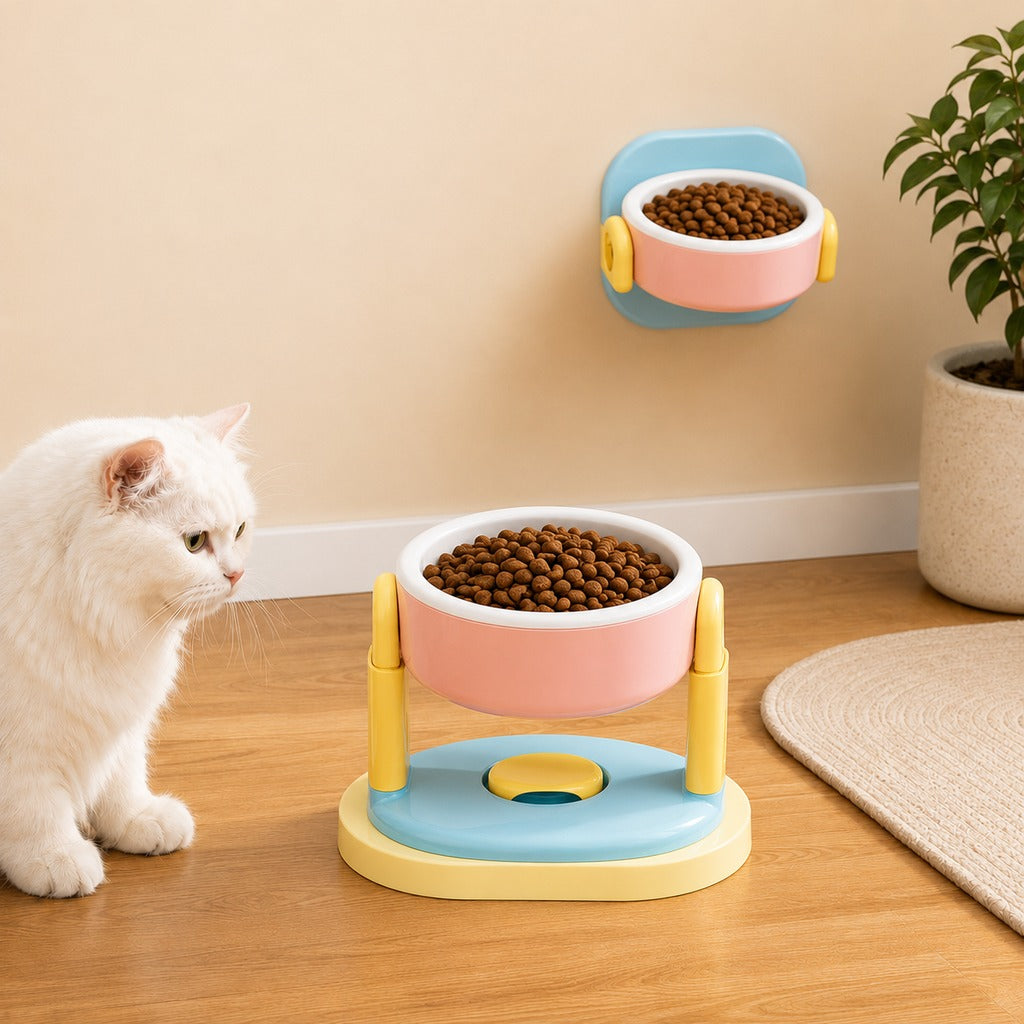 Wall-Mount or Freestanding Pet Bowl – Adjustable Height