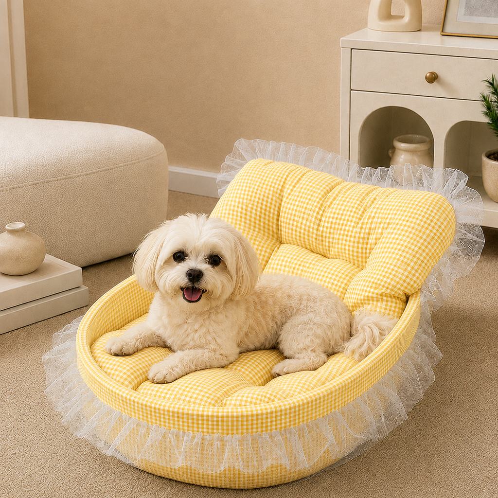 Cushioned Bolster Pet Bed – Raised Sides