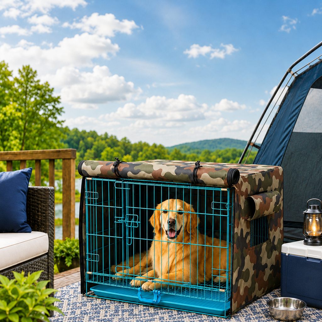All-Weather Dog Crate Cover – Privacy & Rain Shield