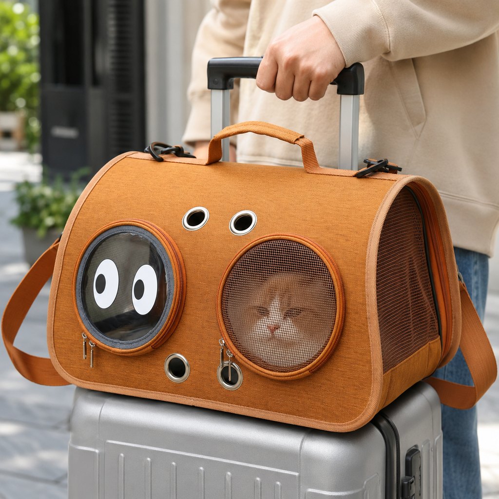 Breathable Foldable Cat Carrier – Vet & Travel Ready