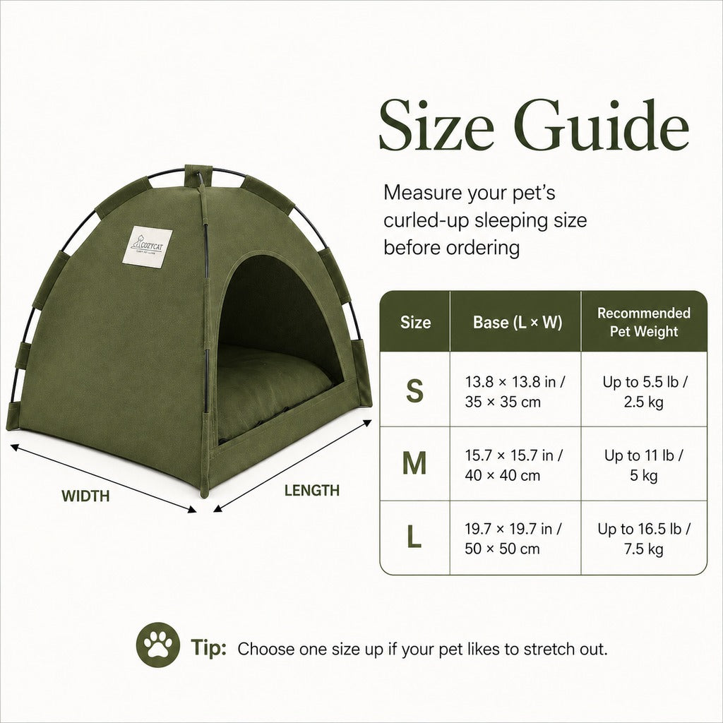 Foldable Cat Tent Bed – Cozy Breathable Hideaway