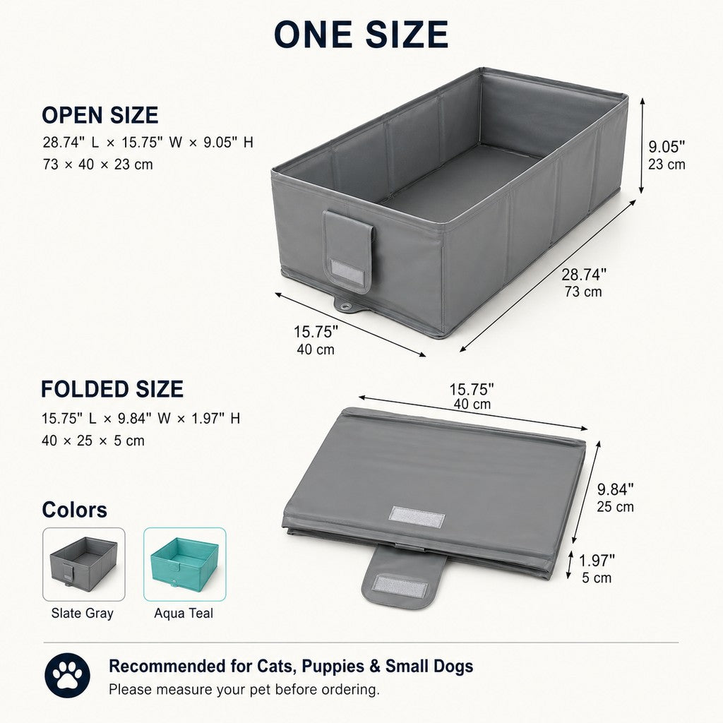 Collapsible Pet Bathtub – Drain Plug, Folds Flat