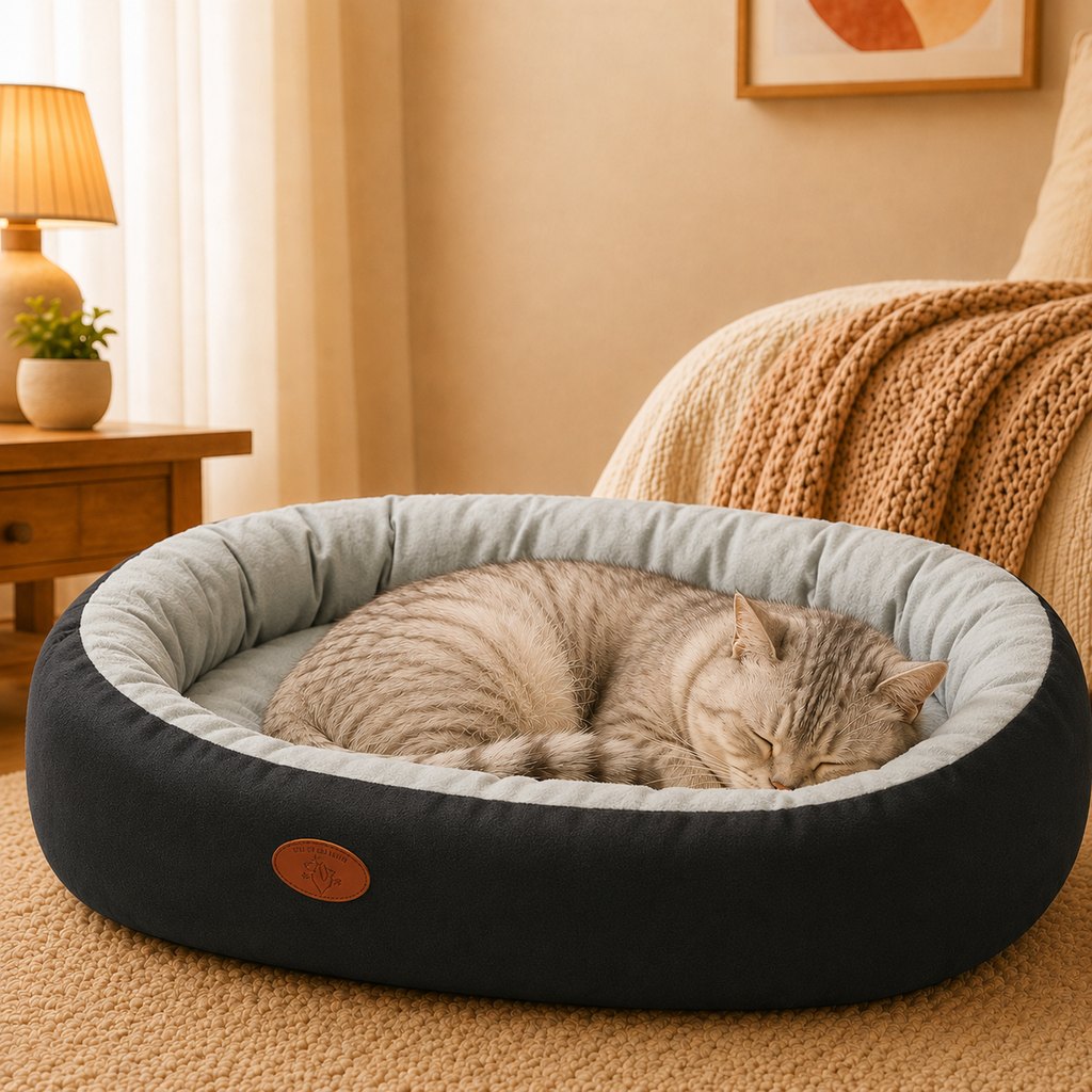 Oval Bolster Pet Bed – Fleece or All-Season