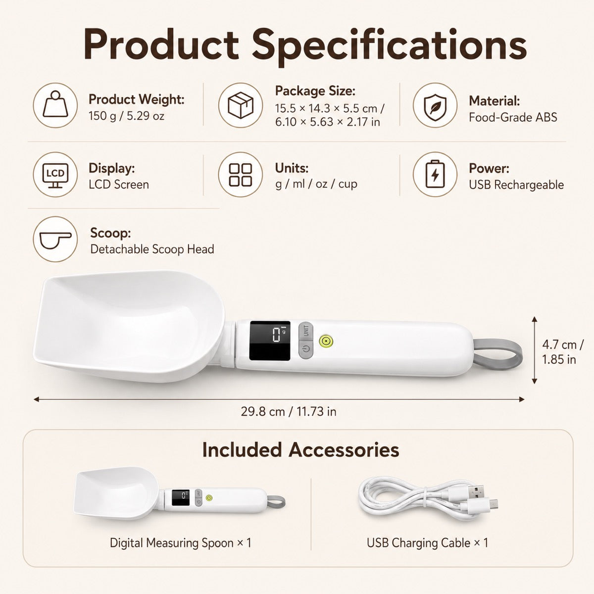 Digital Pet Food Scale Spoon – Precise Portions