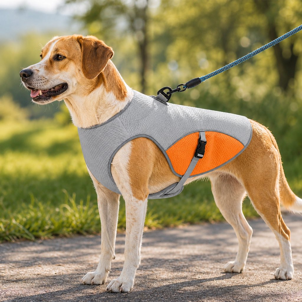 Wet-to-Cool Dog Cooling Jacket – Hot Weather Comfort