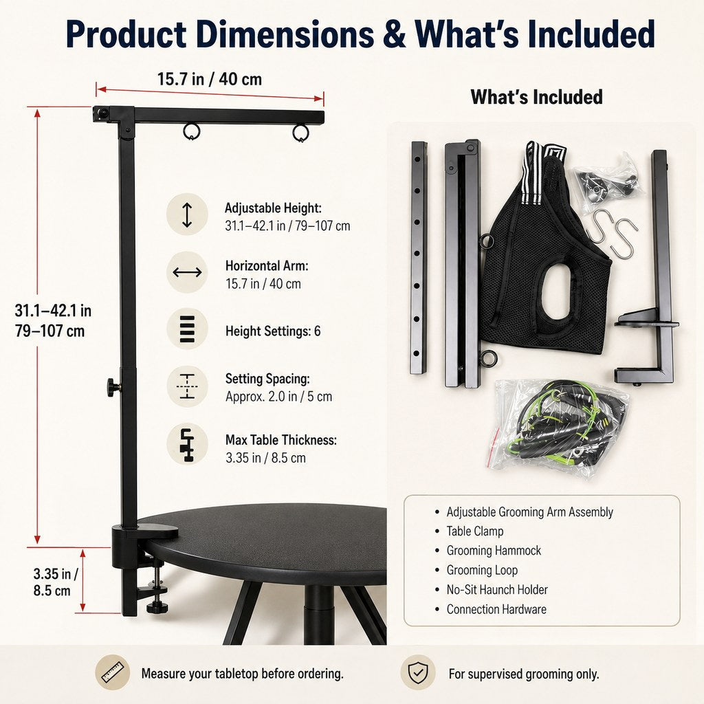 Dog Grooming Arm Kit â Steadier At-Home Grooming