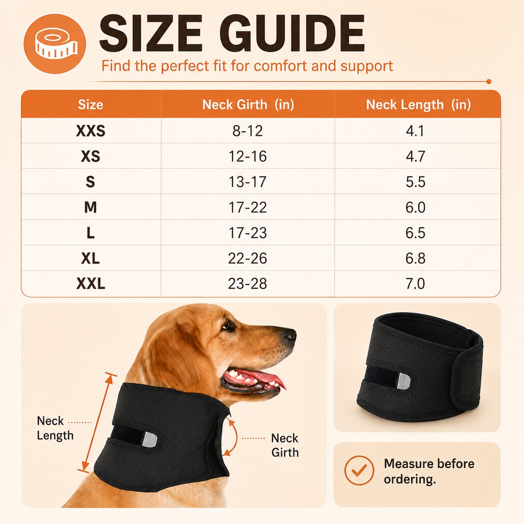 Soft Dog Neck Brace – Comfortable Post-Surgery Support