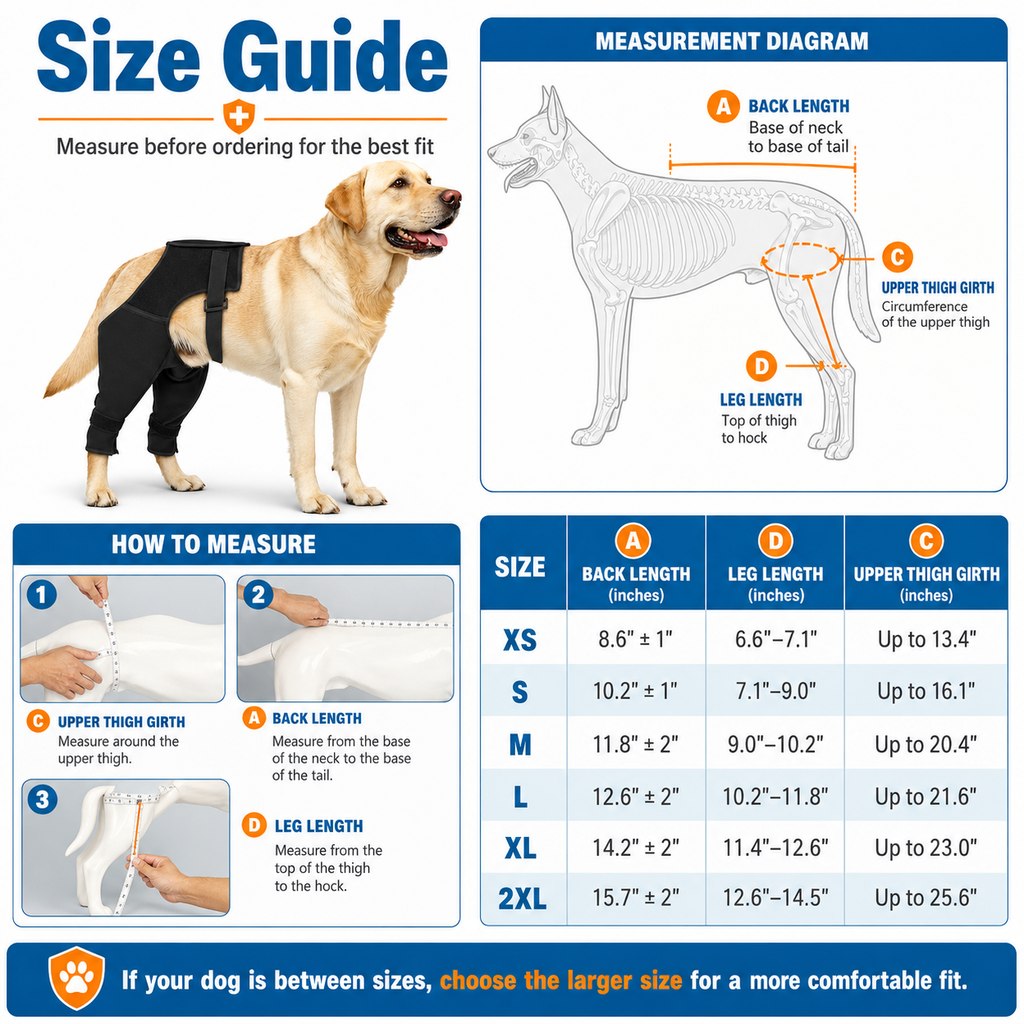 Dog Rear Leg Recovery Sleeve – Stops Licking