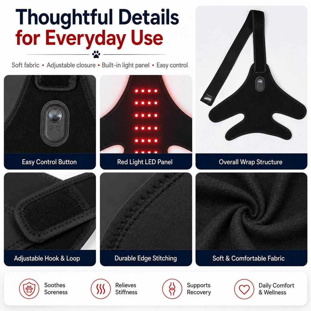 Red Light Dog Leg Brace – Hind Leg Comfort