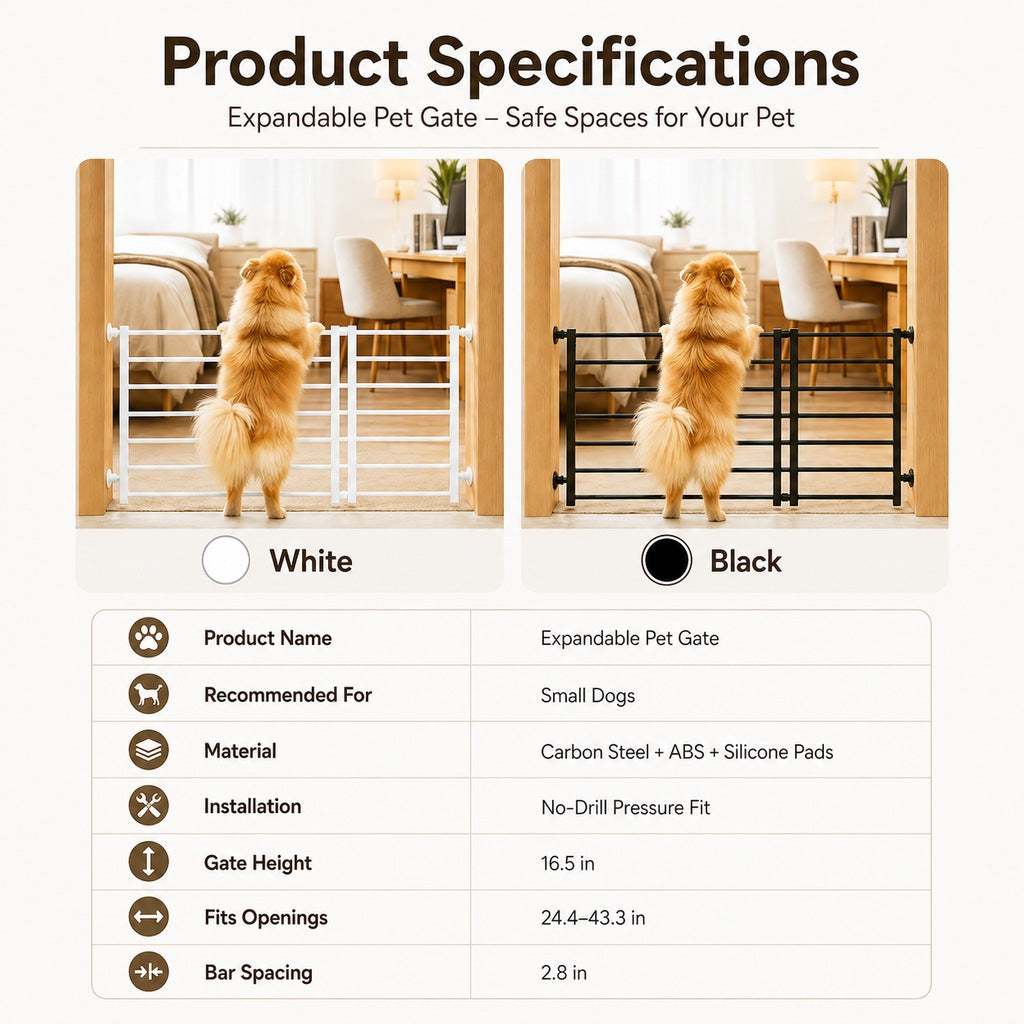 No-Drill Expandable Pet Gate – Easy Doorway Barrier