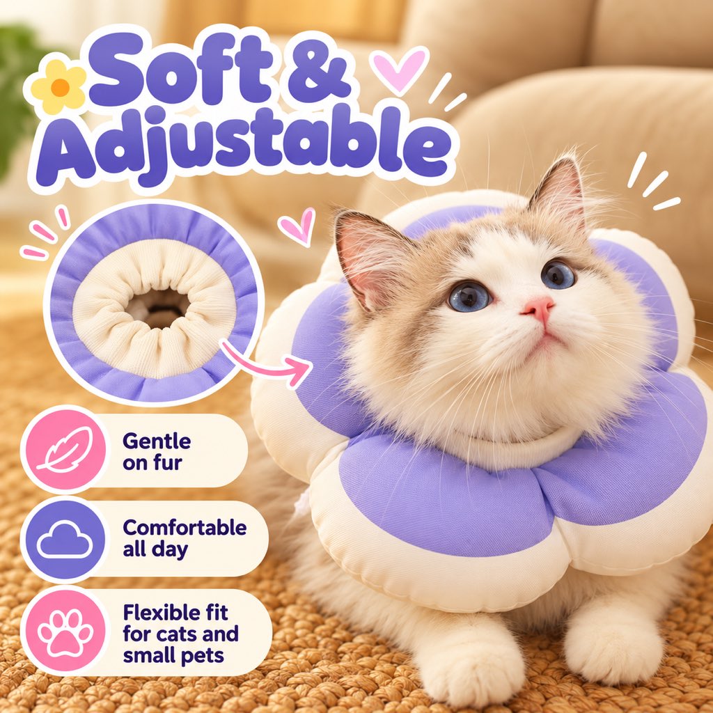 Soft Flower Recovery Collar – Cone Alternative