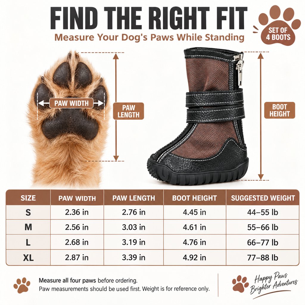 High-Top Dog Boots Set of 4 – Hot Pavement Protection