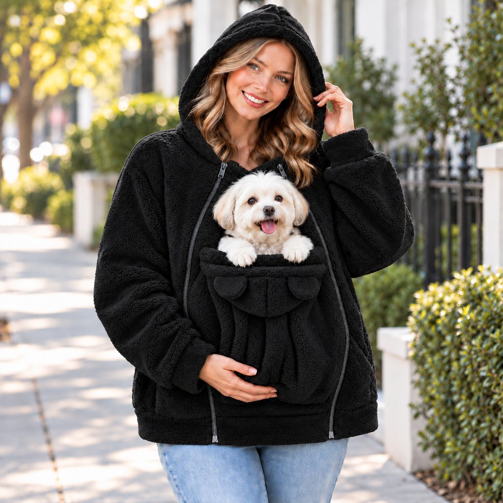 Fleece Pet Carrier Hoodie – Keep Your Pet Close