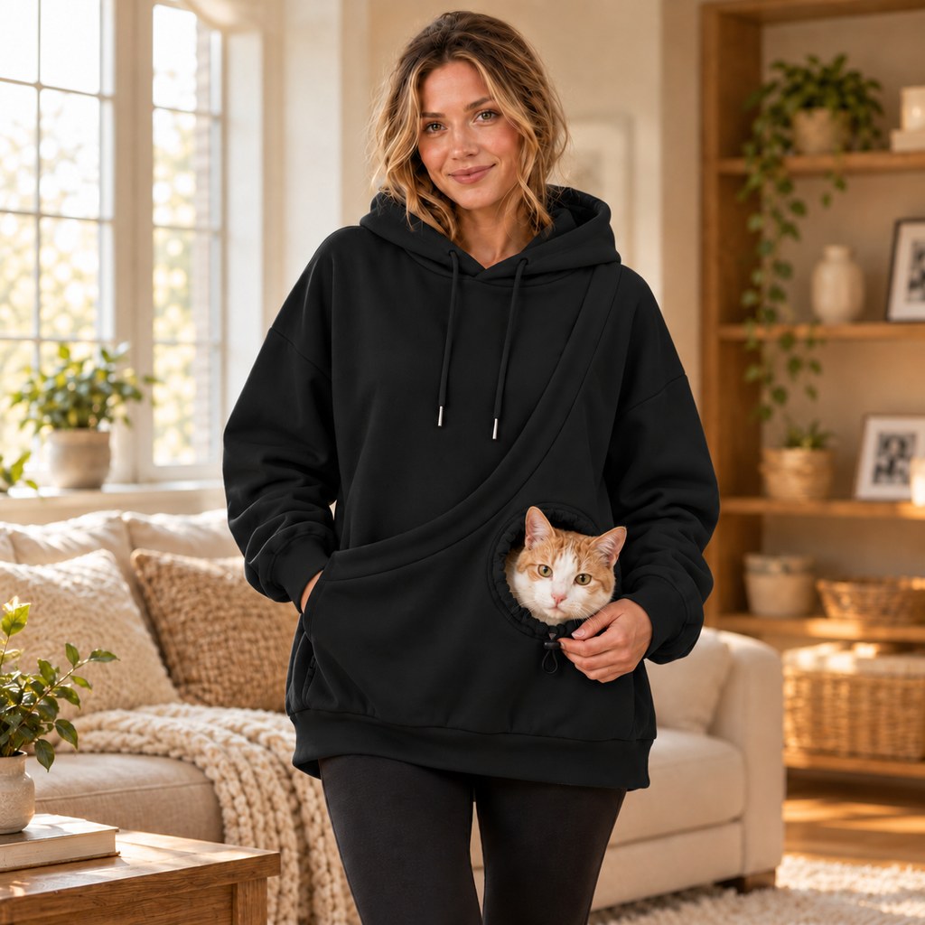 Kangaroo Pouch Pet Hoodie – Hands-Free Cuddles