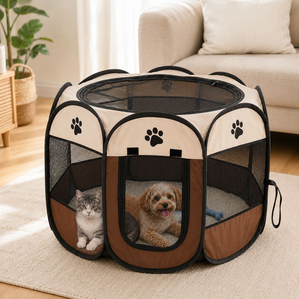 Foldable Pet Playpen – Breathable & Portable