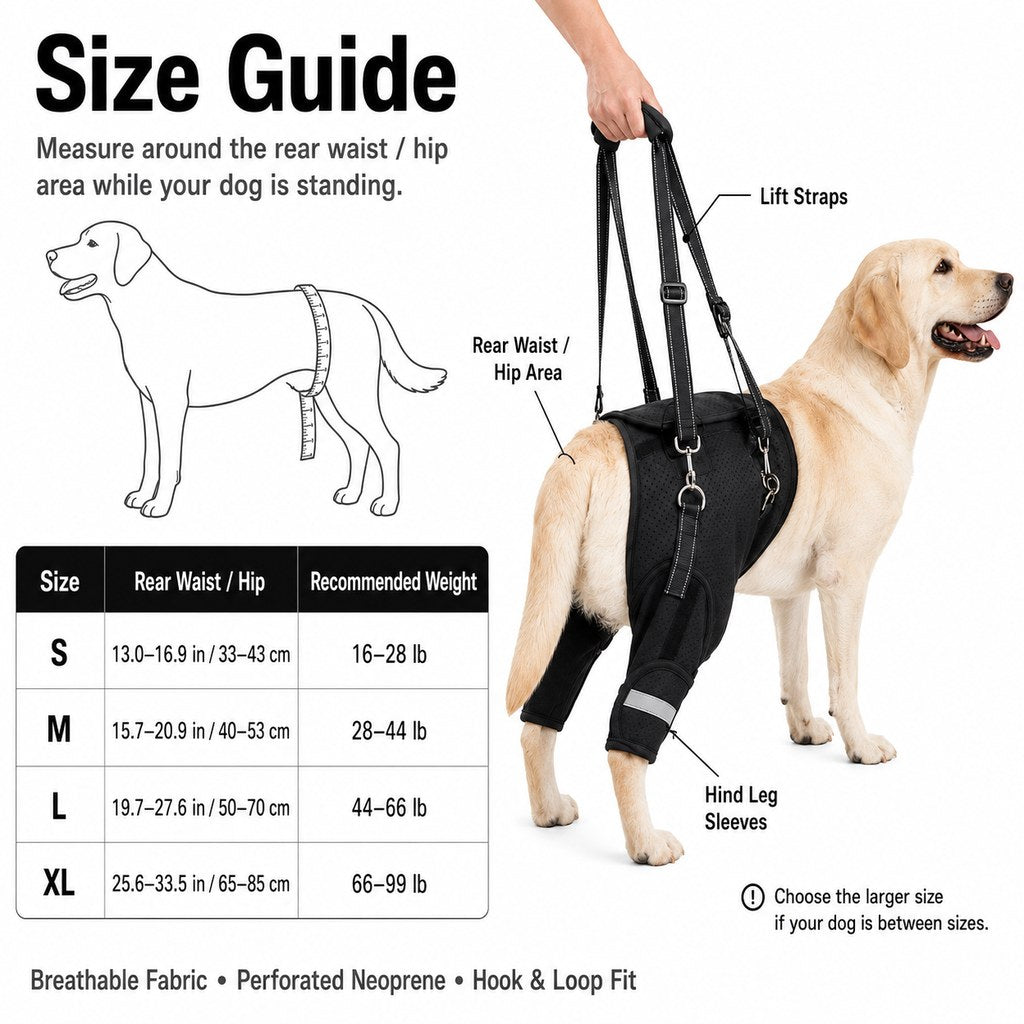 Senior Dog Rear Support Harness – Easier Stairs & Car Rides