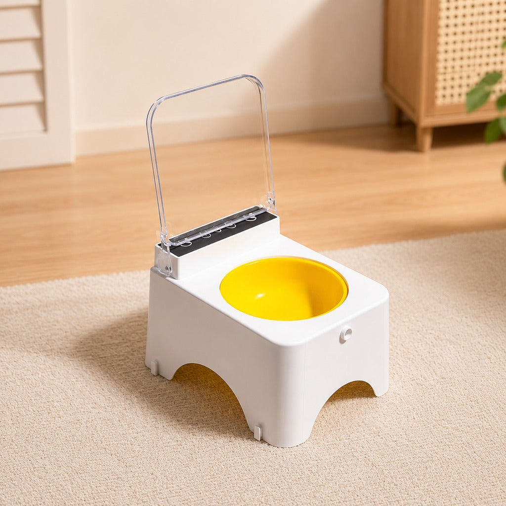 Smart Auto-Opening Cat Bowl – Dustproof, Fresher Food