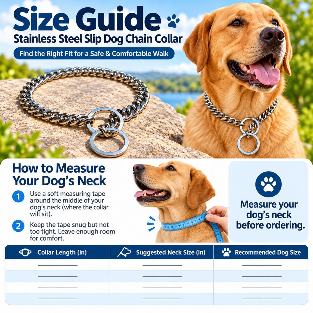 Stainless Steel Slip Chain Dog Collar – Smooth Training