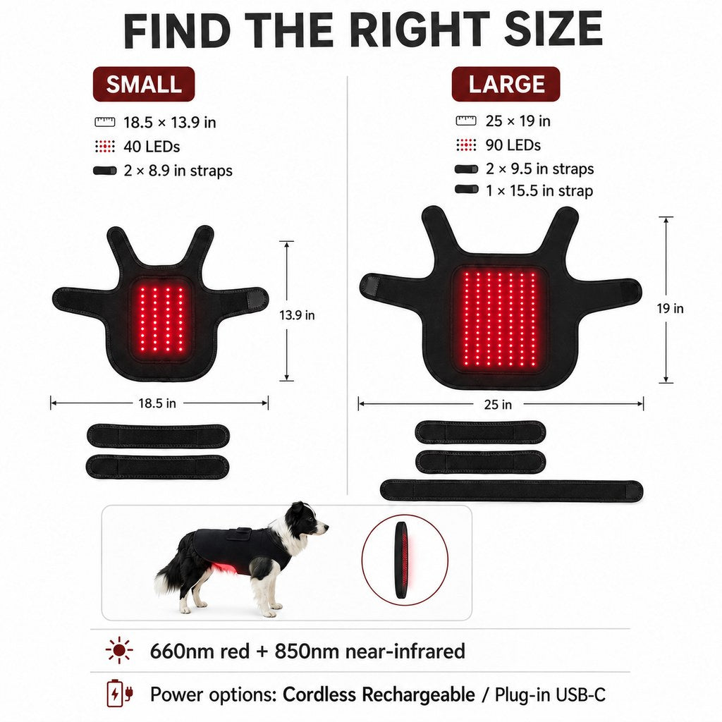 Red Light Pet Vest – Back, Hip & Joint Comfort