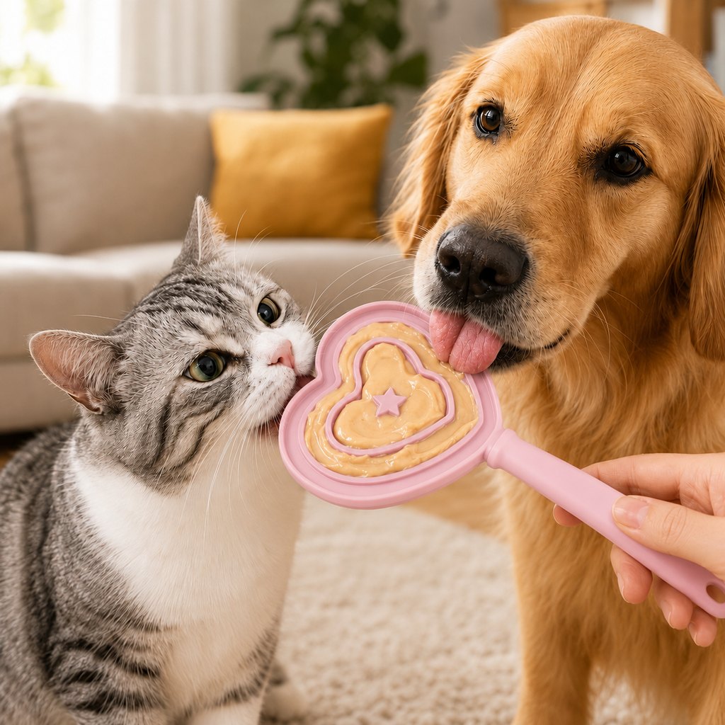 Heart Pet Licking Wand – Easy Soft Treat Feeder