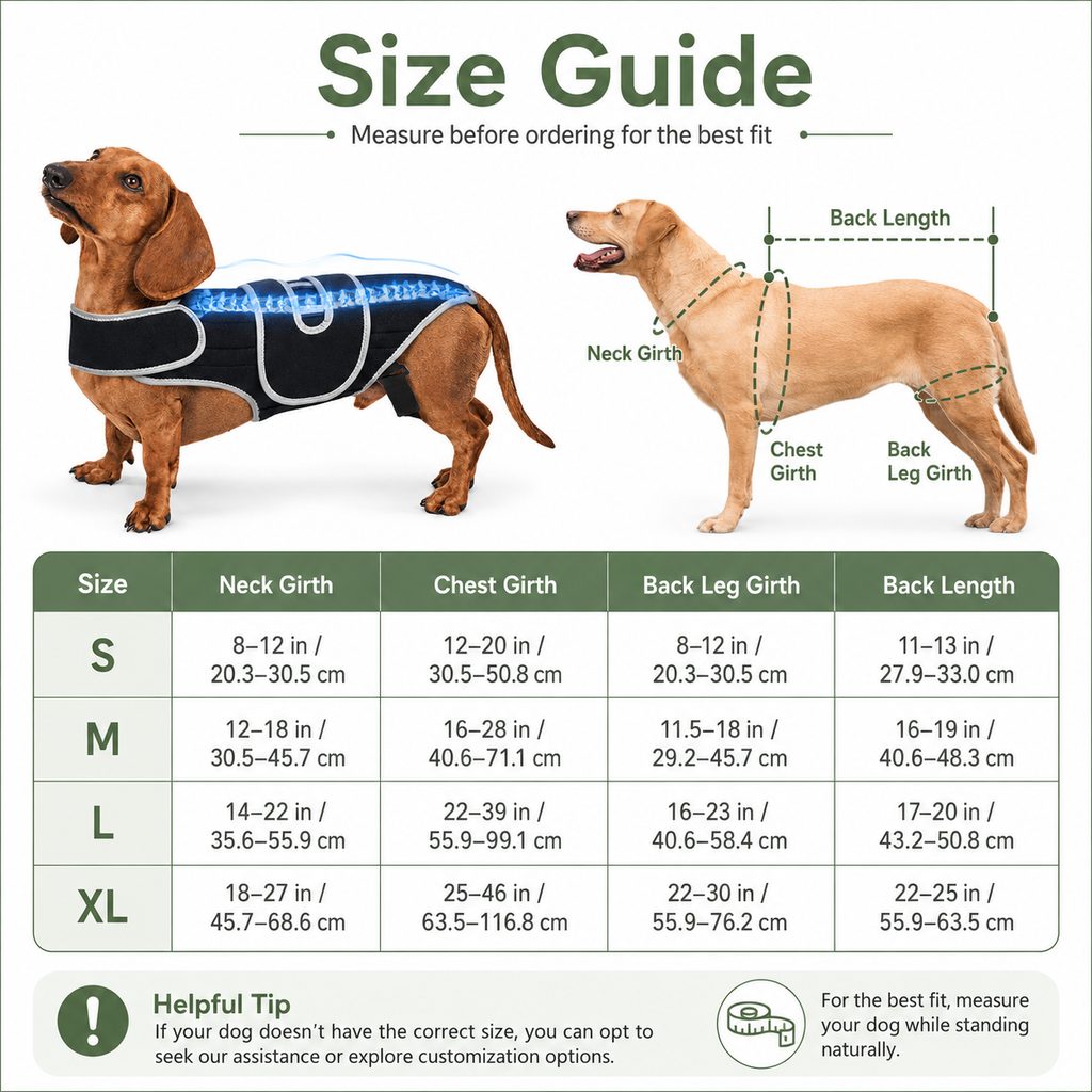 Dog Back Support Vest – Spinal Support for Dachshunds
