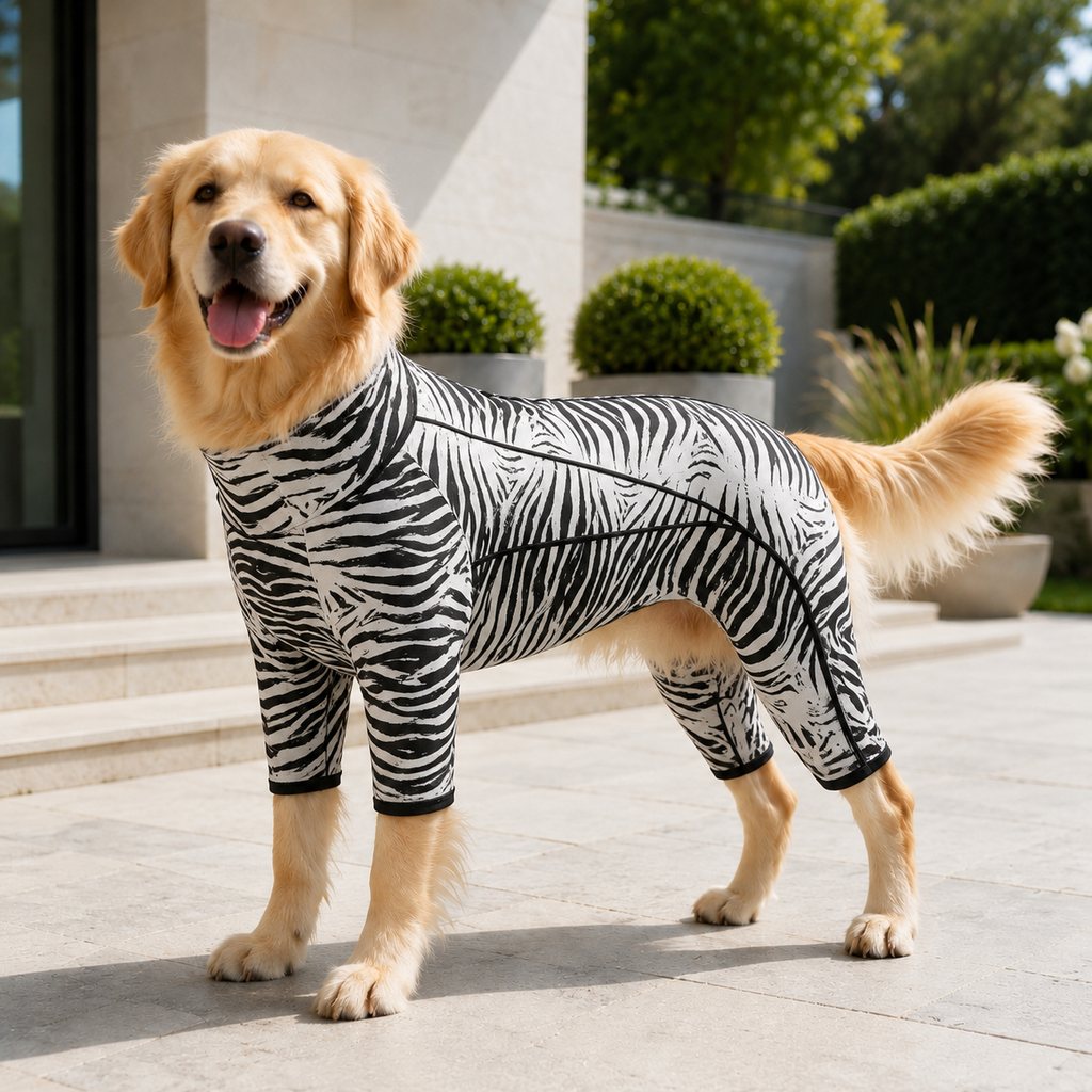Four-Leg Dog Jumpsuit – Contains Loose Fur & Dirt