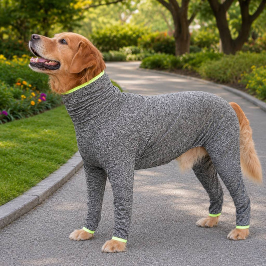 Large Dog Full-Body Suit – Stretch 4-Leg Coverall