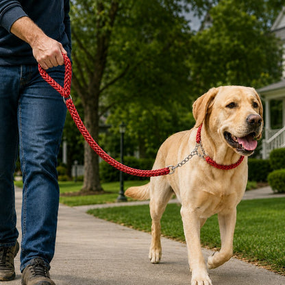 Heavy-Duty Braided Dog Leash – Control for Strong Pullers