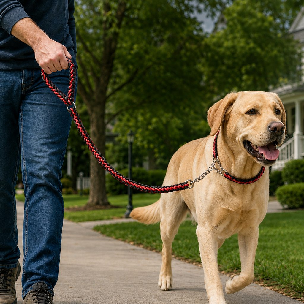 Heavy-Duty Braided Dog Leash – Control for Strong Pullers