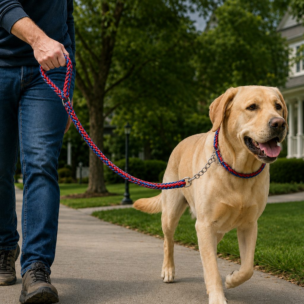 Heavy-Duty Braided Dog Leash – Control for Strong Pullers