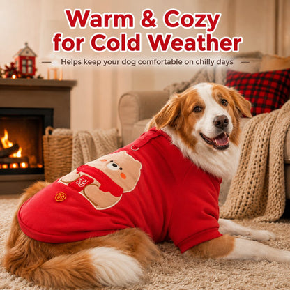 Warm Red Dog Sweatshirt – Cozy Winter Pullover
