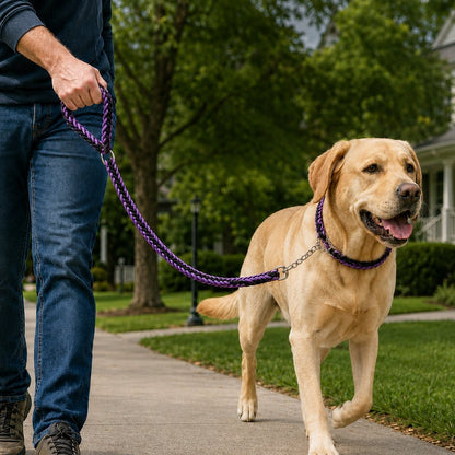 Heavy-Duty Braided Dog Leash – Control for Strong Pullers