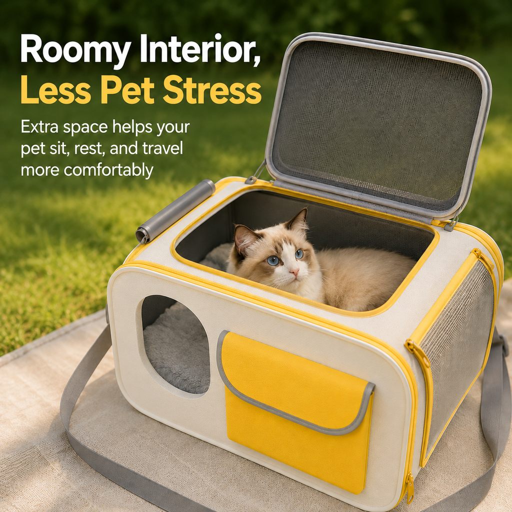 Large Breathable Pet Carrier – Roomy & Comfortable