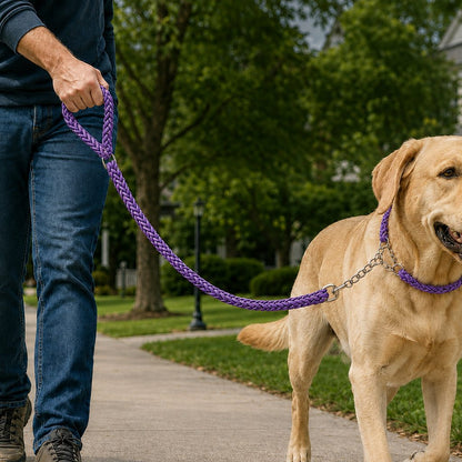 Heavy-Duty Braided Dog Leash – Control for Strong Pullers