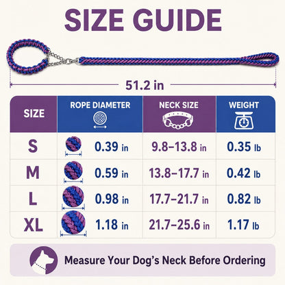 Heavy-Duty Braided Dog Leash – Control for Strong Pullers