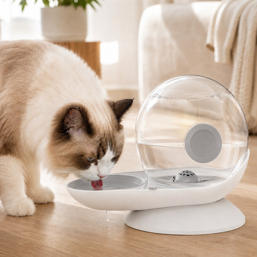 Gravity Pet Waterer 2.8L – No-Plug Auto Refill