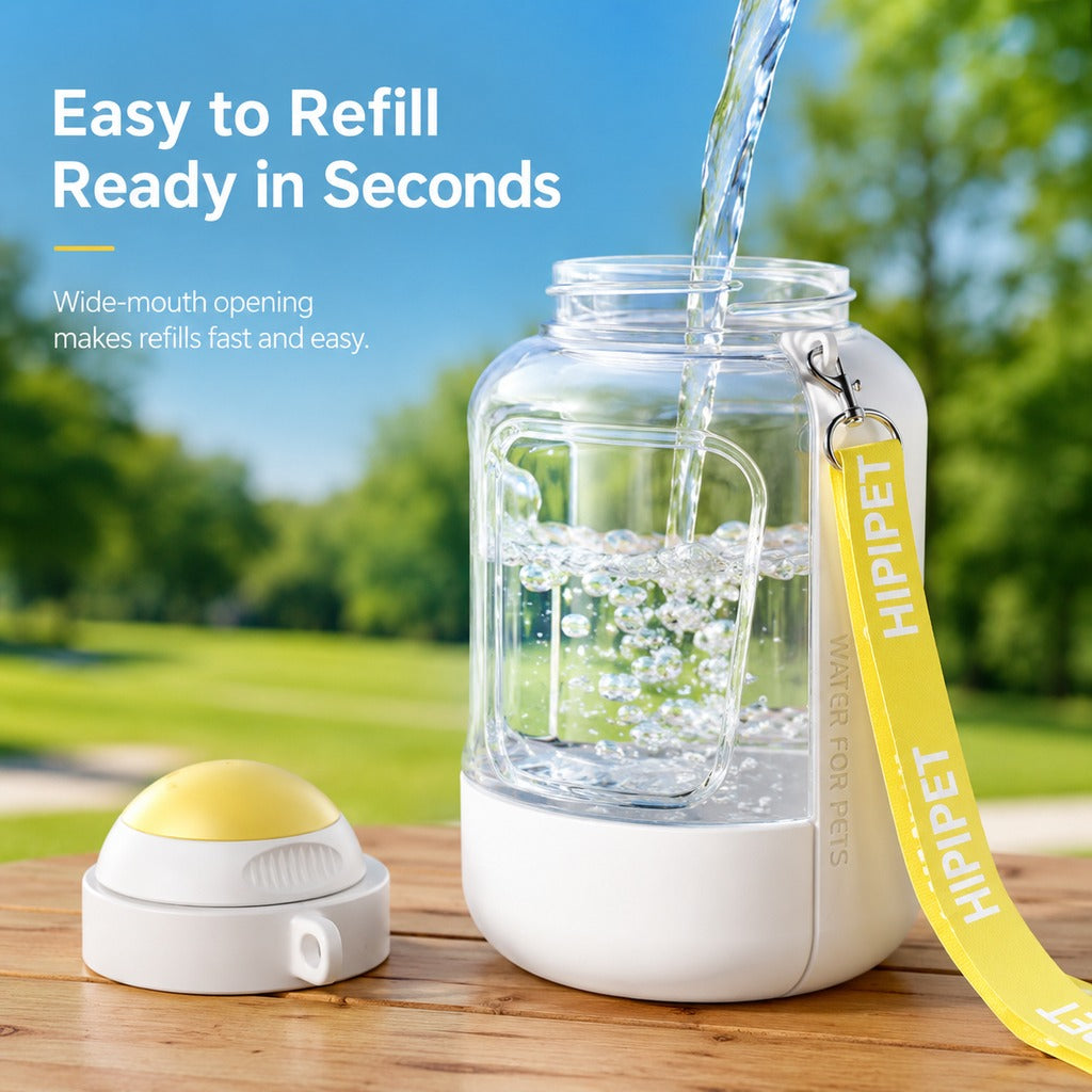 2-in-1 Dog Water Bottle & Food Container – Travel Ready