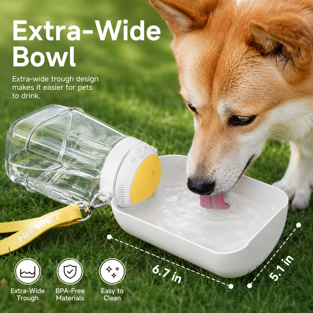 2-in-1 Dog Water Bottle & Food Container – Travel Ready