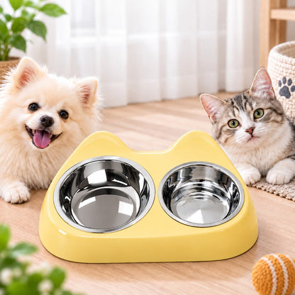 2-in-1 Cat Ear Bowl – Slow Feeder or Double Bowl