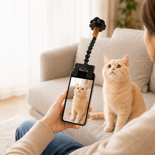 Pet Selfie Phone Clip – Treat Holder for Perfect Photos