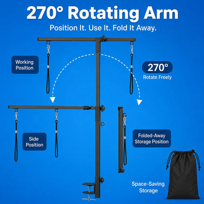 Clamp-On Pet Grooming Arm – Dual Support Holder