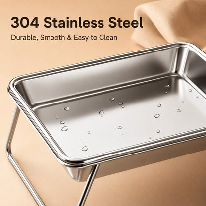 Elevated Stainless Steel Pet Bowl – Anti-Tip Stand