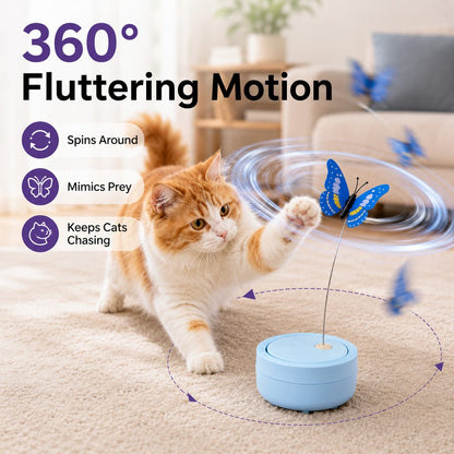 Automatic Butterfly Cat Toy – Hands-Free Self-Play