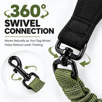 Dual Handle Bungee Dog Leash – Softer Pulls