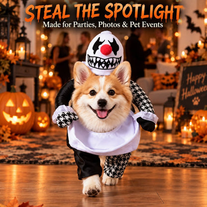 Creepy Clown Dog Costume – 3D Walking Look