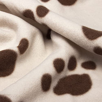 Petface Soft Cosy Fleece Comforter Paw Prints Blanket for Dogs, 100 x 70 cm