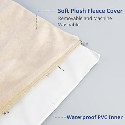 NICREW Pet Heating Pad, Temperature Adjustable, 45 x 40 cm, 55W Max, Khaki