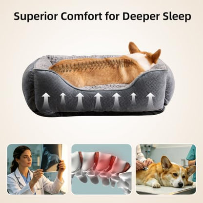 Dog Bed Medium Washable, Rectangle Dog Beds for Medium Large Dogs
