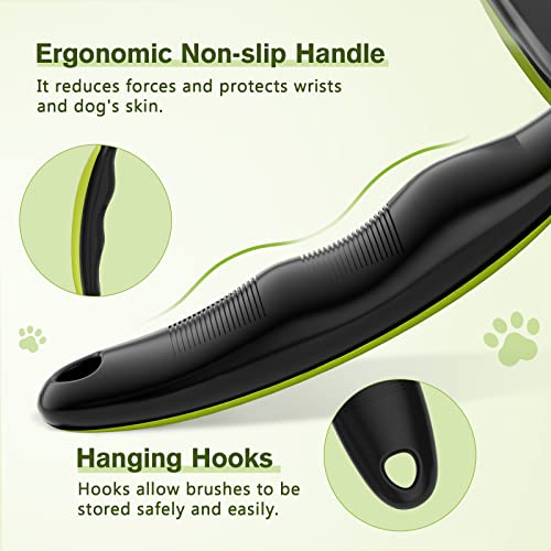 Pecute Dog & Cat Brush, Self Cleaning Slicker Grooming Comb with Round Pins